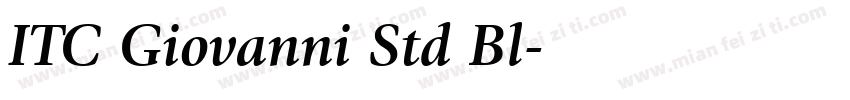 ITC Giovanni Std Bl字体转换